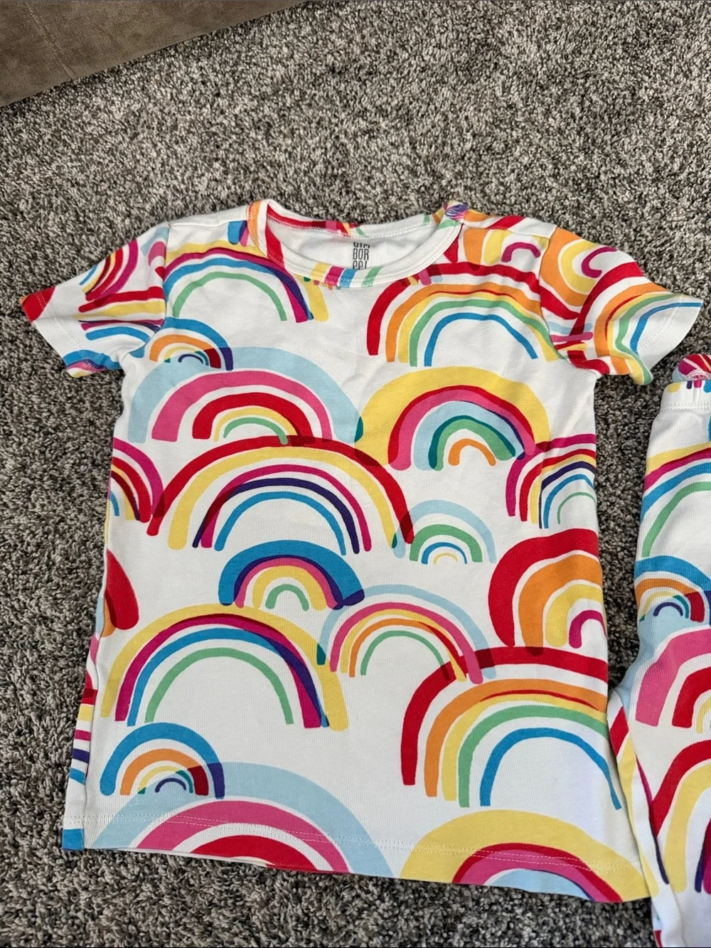 Gymboree cotton rainbow pajama set size girls 8